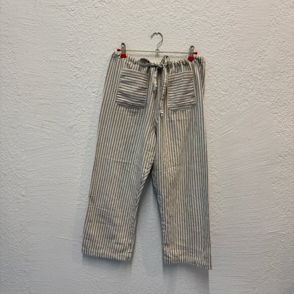 UO RENEWAL DRAWSTRING CANVAS STRIPED PANTS - Picture 1 of 3